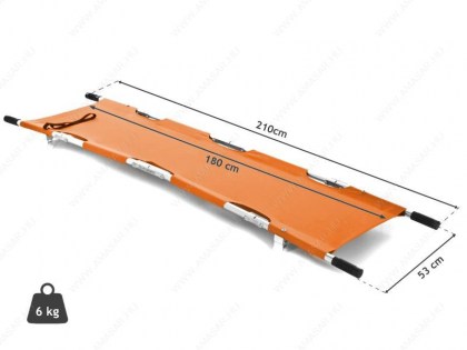 hordágy, sürgősségi, 2 zónás, 210x53cm, narancs, minőségi, összecsukható, hordozható, quirumed, budapest