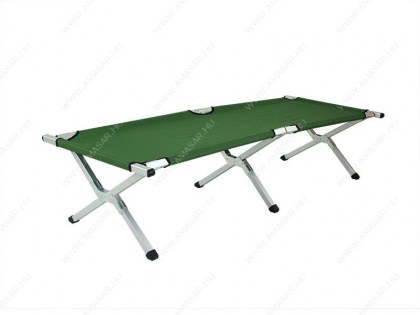 kempingágy, tábori ágy, 190x65cm, zöld, minőségi, összehajtható, összecsukható, quirumed, budapest