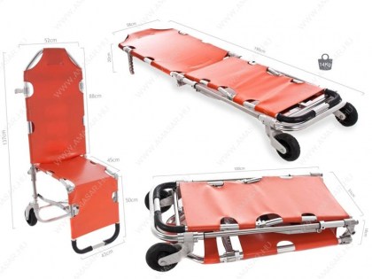 hordágy, sürgősségi, 2 zónás, 190x58x24cm, kék, hordtáska, kerék, gurulós, lépcsős, minőségi, összecsukható, hordozható, quirumed, budapest