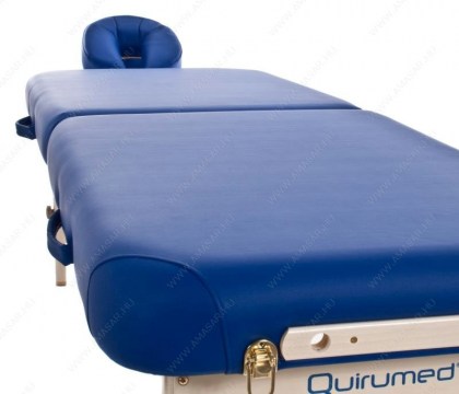 masszázságy, 2 zónás, favázas, shiatsu, vastag párnázat, 184x63cm, kék, minőségi, összecsukható, hordozható, quirumed, budapest