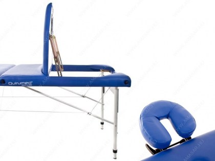 masszázságy, 3 zónás, aluvázas, 186x66cm, kék, minőségi, összecsukható, hordozható, quirumed, budapest