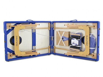 masszázságy, 3 zónás, favázas, 186x66cm, piros, minőségi, összecsukható, hordozható, quirumed, budapest