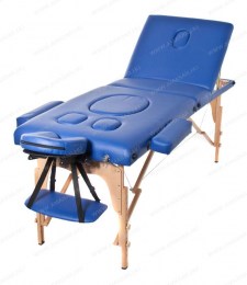 masszázságy, terhes, 3 zónás, favázas, 194x70cm, kék, minőségi, összecsukható, hordozható, quirumed, budapest