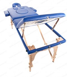 masszázságy, terhes, 3 zónás, favázas, 194x70cm, kék, minőségi, összecsukható, hordozható, quirumed, budapest