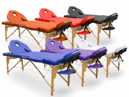 masszázságy, 3 zónás, favázas, 194x70cm, lila, minőségi, összecsukható, hordozható, quirumed, budapest