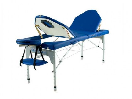 masszázságy, 4 zónás, aluvázas, 186x66cm, fehér, minőségi, összecsukható, hordozható, quirumed, budapest