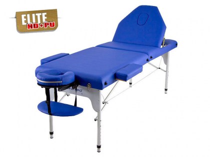 masszázságy, 3 zónás, aluvázas, elite, prémium minőségű, vastag párnázat, 186x66cm, kék, minőségi, összecsukható, hordozható, quirumed, budapest