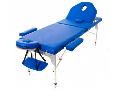 masszázságy, 3 zónás, aluvázas, 194x70cm, kék, minőségi, összecsukható, hordozható, quirumed, budapest