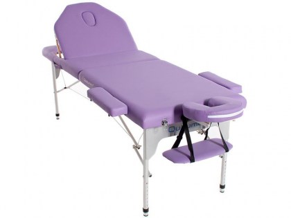 masszázságy, 3 zónás, aluvázas, 194x70cm, lila, minőségi, összecsukható, hordozható, quirumed, budapest
