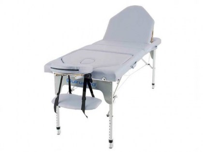 masszázságy, 4 zónás, aluvázas, 186x66cm, fehér, minőségi, összecsukható, hordozható, quirumed, budapest