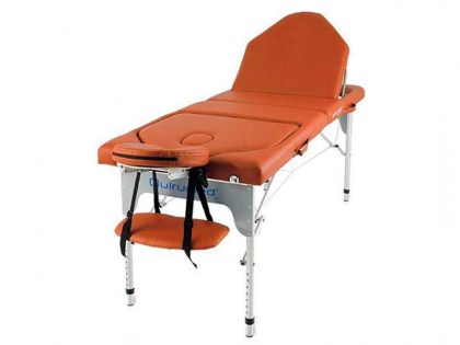 masszázságy, 4 zónás, aluvázas, 186x66cm, narancs, minőségi, összecsukható, hordozható, quirumed, budapest