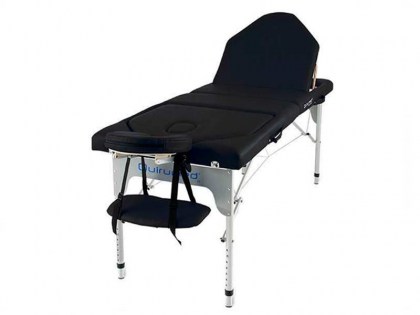 masszázságy, 4 zónás, aluvázas, 186x66cm, fekete, minőségi, összecsukható, hordozható, quirumed, budapest