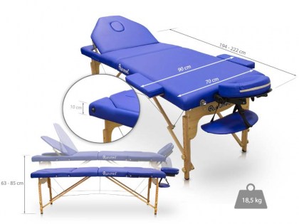 masszázságy, 3 zónás, favázas, elite, prémium minőségű, vastag párnázat, 194x70cm, lila, minőségi, összecsukható, hordozható, quirumed, budapest