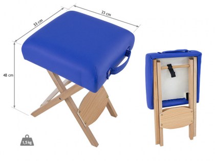 masszázsszék, masszázs szék, fémvázas, kék, minőségi, összecsukható, hordozható, quirumed, budapest