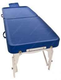 masszázságy, 2 zónás, favázas, ajurvedikus, vastag párnázat, 192x75cm, kék, minőségi, összecsukható, hordozható, quirumed, budapest