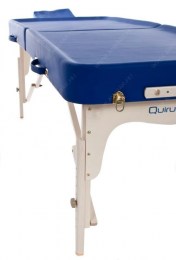 masszázságy, 2 zónás, favázas, ajurvedikus, vastag párnázat, 192x75cm, kék, minőségi, összecsukható, hordozható, quirumed, budapest