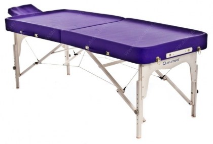 masszázságy, 2 zónás, favázas, ajurvedikus, vastag párnázat, 192x75cm, lila, minőségi, összecsukható, hordozható, quirumed, budapest