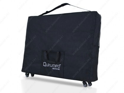 masszázs kellék, masszázságy hordtáska, gurulós, vállra akasztható, cipzárral, quirumed, minőségi, fekete, 98x72x23 cm, amasar, budapest