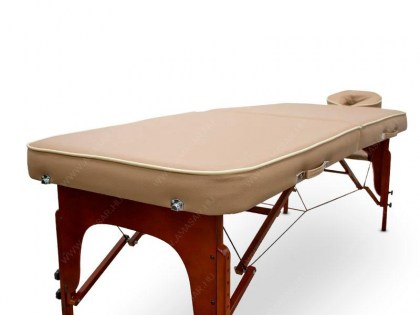 masszázságy, 2 zónás, favázas, SPA, vastag párnázat, 185x70, világos barna, innovatív, minőségi, összecsukható, hordozható, quirumed, budapest